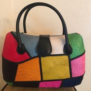 Vintage Multicolor Woven Purse